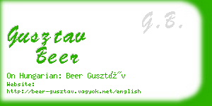 gusztav beer business card